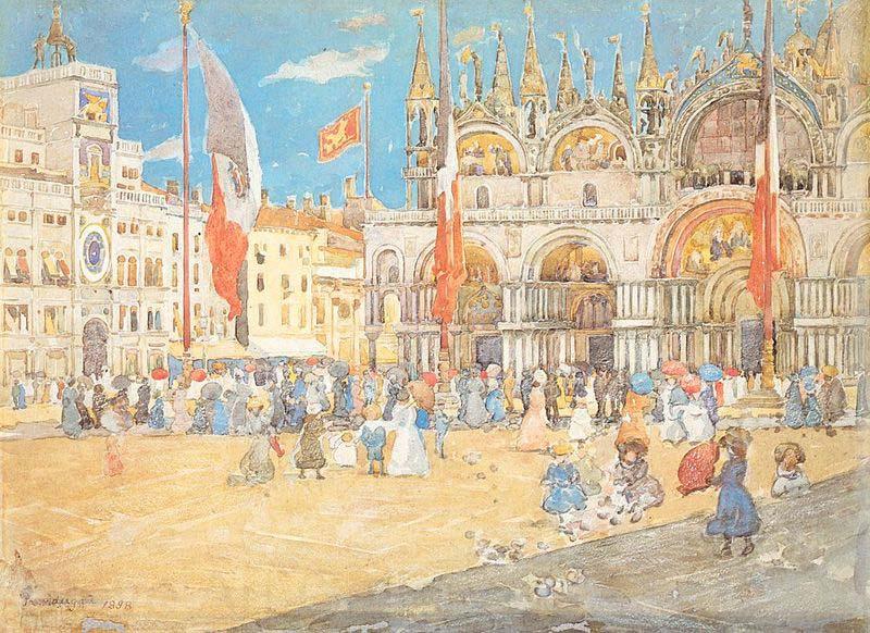 Maurice Prendergast St. Mark Venice Spain oil painting art